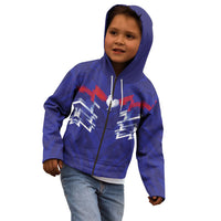2026 Autumn Rugby Nations France Custom Kid Hoodie Red Blue Stripes Grunge Style