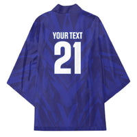 2026 Autumn Rugby Nations France Custom Kimono Red Blue Stripes Grunge Style