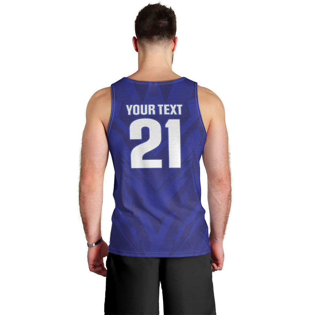 2026 Autumn Rugby Nations France Custom Men Tank Top Red Blue Stripes Grunge Style