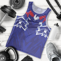 2026 Autumn Rugby Nations France Custom Men Tank Top Red Blue Stripes Grunge Style
