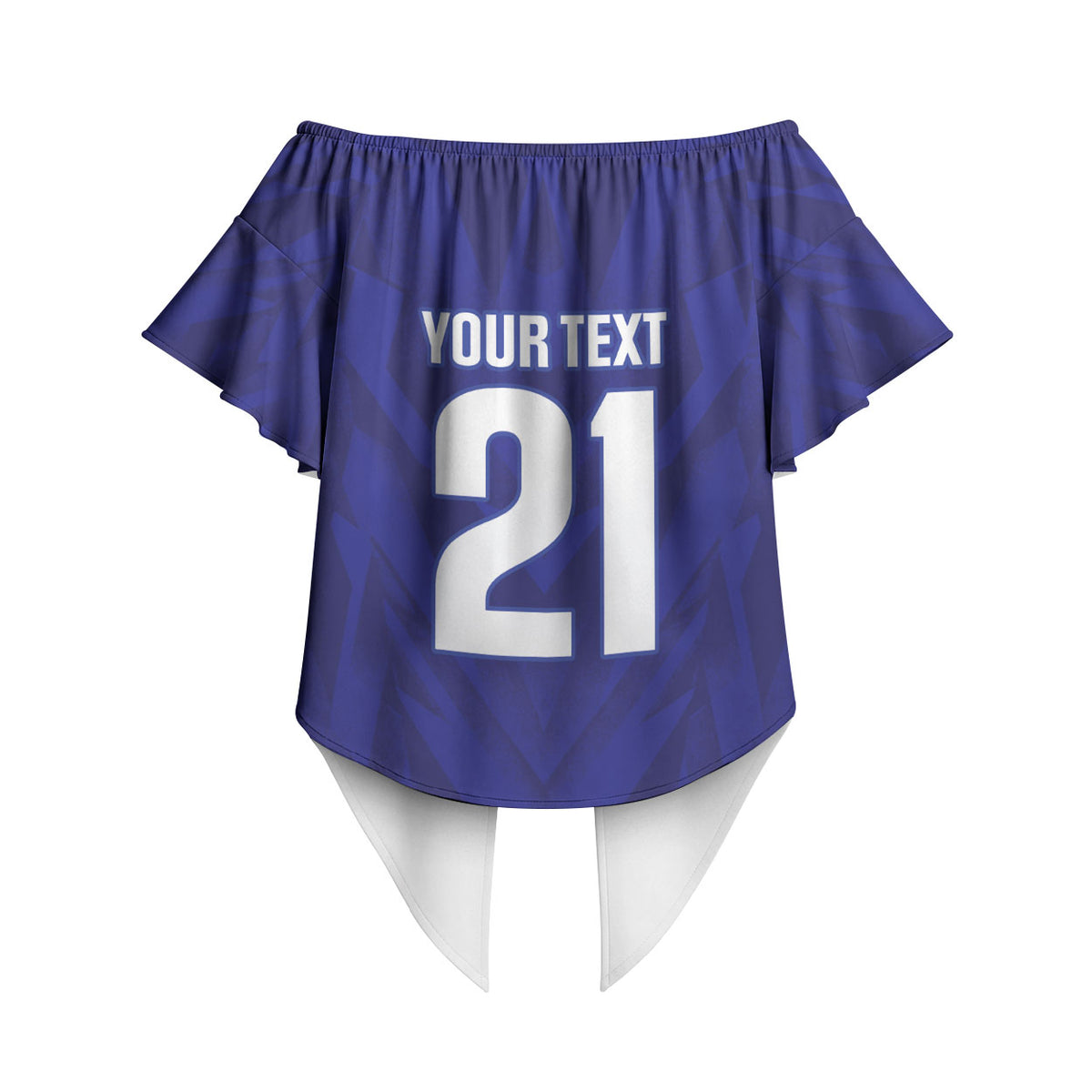 2026 Autumn Rugby Nations France Custom Off Shoulder Wrap Waist Top Red Blue Stripes Grunge Style