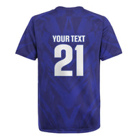 2026 Autumn Rugby Nations France Custom Rugby Jersey Red Blue Stripes Grunge Style