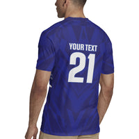 2026 Autumn Rugby Nations France Custom Rugby Jersey Red Blue Stripes Grunge Style