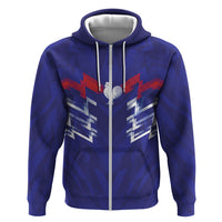 2026 Autumn Rugby Nations France Custom Zip Hoodie Red Blue Stripes Grunge Style