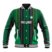 2026 Autumn Rugby Nations Ireland Custom Baseball Jacket Shamrock Gold Green Stripes Style
