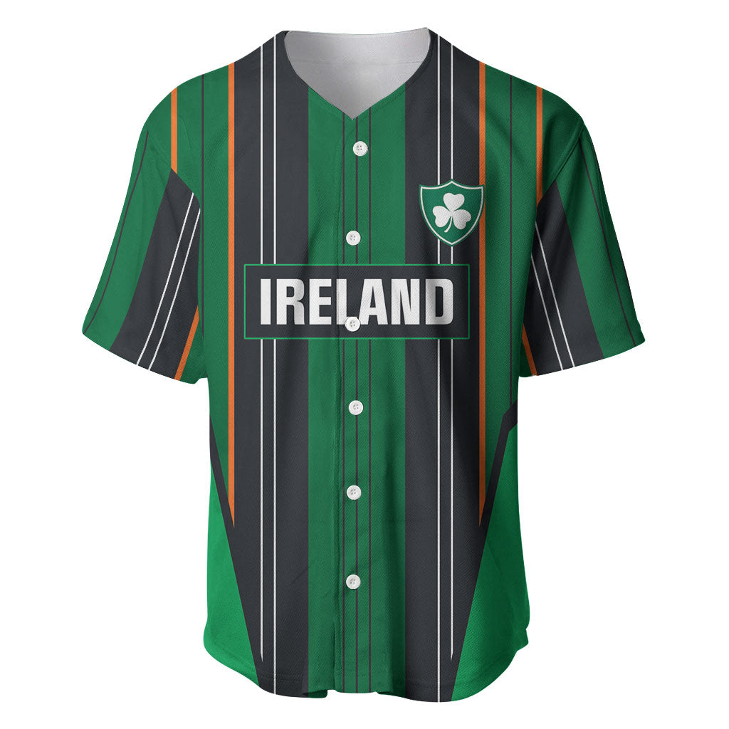 2026 Autumn Rugby Nations Ireland Custom Baseball Jersey Shamrock Gold Green Stripes Style