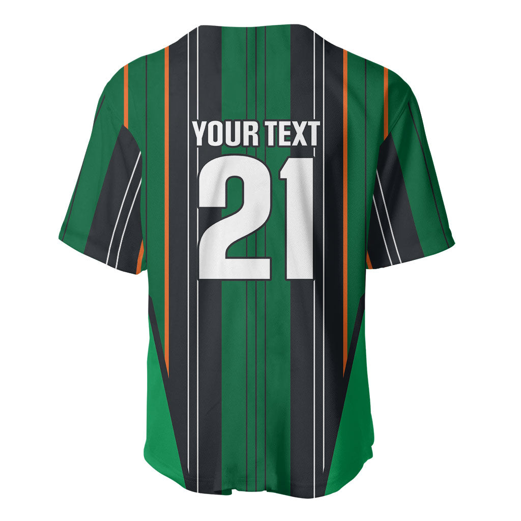 2026 Autumn Rugby Nations Ireland Custom Baseball Jersey Shamrock Gold Green Stripes Style