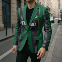 2026 Autumn Rugby Nations Ireland Custom Blazer Shamrock Gold Green Stripes Style