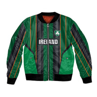 2026 Autumn Rugby Nations Ireland Custom Bomber Jacket Shamrock Gold Green Stripes Style