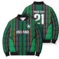 2026 Autumn Rugby Nations Ireland Custom Bomber Puffer Jacket Shamrock Gold Green Stripes Style