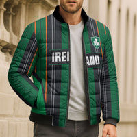 2026 Autumn Rugby Nations Ireland Custom Bomber Puffer Jacket Shamrock Gold Green Stripes Style