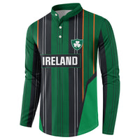 2026 Autumn Rugby Nations Ireland Custom Button Sweatshirt Shamrock Gold Green Stripes Style