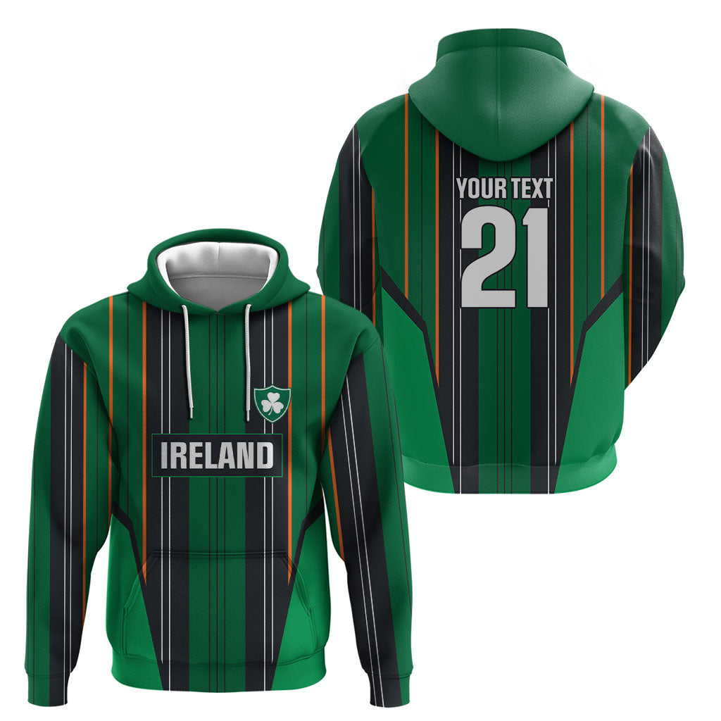 2026 Autumn Rugby Nations Ireland Custom Hoodie Shamrock Gold Green Stripes Style