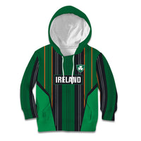 2026 Autumn Rugby Nations Ireland Custom Kid Hoodie Shamrock Gold Green Stripes Style