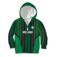 2026 Autumn Rugby Nations Ireland Custom Kid Hoodie Shamrock Gold Green Stripes Style