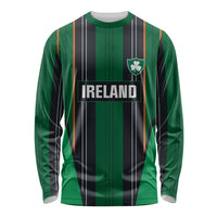 2026 Autumn Rugby Nations Ireland Custom Long Sleeve Shirt Shamrock Gold Green Stripes Style