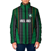 2026 Autumn Rugby Nations Ireland Custom Padded Jacket Shamrock Gold Green Stripes Style