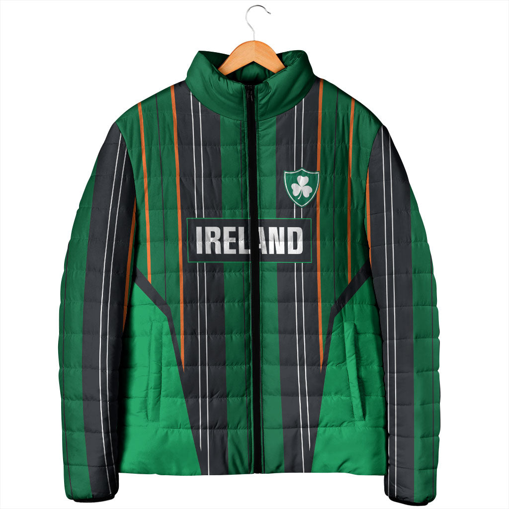 2026 Autumn Rugby Nations Ireland Custom Padded Jacket Shamrock Gold Green Stripes Style