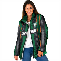 2026 Autumn Rugby Nations Ireland Custom Padded Jacket Shamrock Gold Green Stripes Style