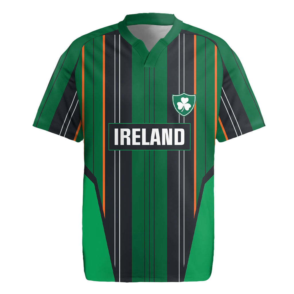 2026 Autumn Rugby Nations Ireland Custom Rugby Jersey Shamrock Gold Green Stripes Style