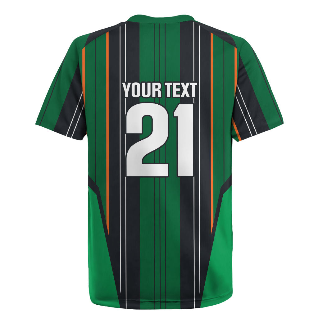 2026 Autumn Rugby Nations Ireland Custom Rugby Jersey Shamrock Gold Green Stripes Style