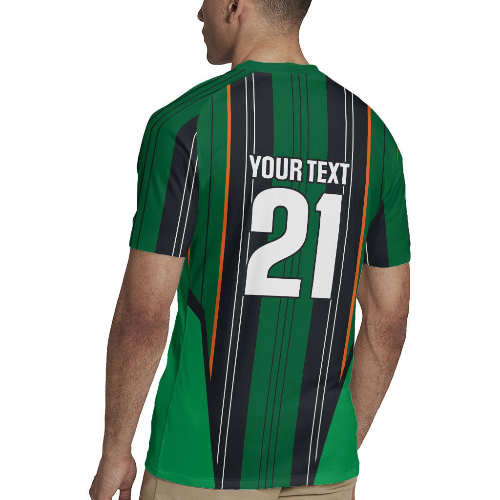 2026 Autumn Rugby Nations Ireland Custom Rugby Jersey Shamrock Gold Green Stripes Style