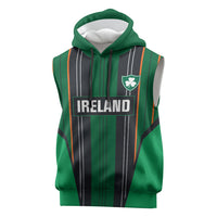 2026 Autumn Rugby Nations Ireland Custom Sleeveless Hoodie Shamrock Gold Green Stripes Style