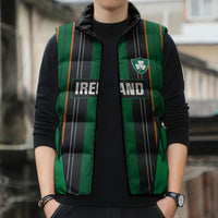 2026 Autumn Rugby Nations Ireland Custom Sleeveless Puffer Jacket Shamrock Gold Green Stripes Style
