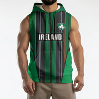 2026 Autumn Rugby Nations Ireland Custom Sleeveless Zip Hoodie Shamrock Gold Green Stripes Style