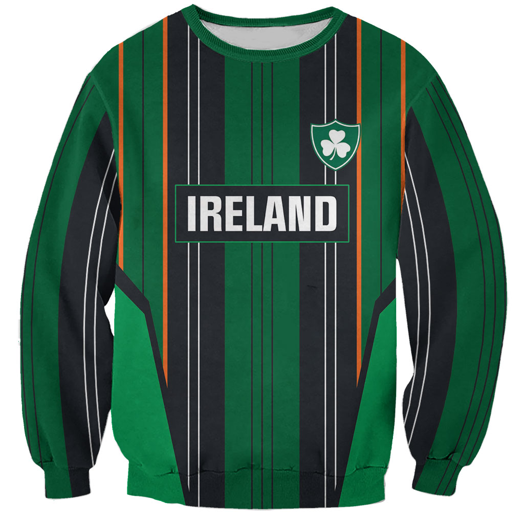2026 Autumn Rugby Nations Ireland Custom Sweatshirt Shamrock Gold Green Stripes Style