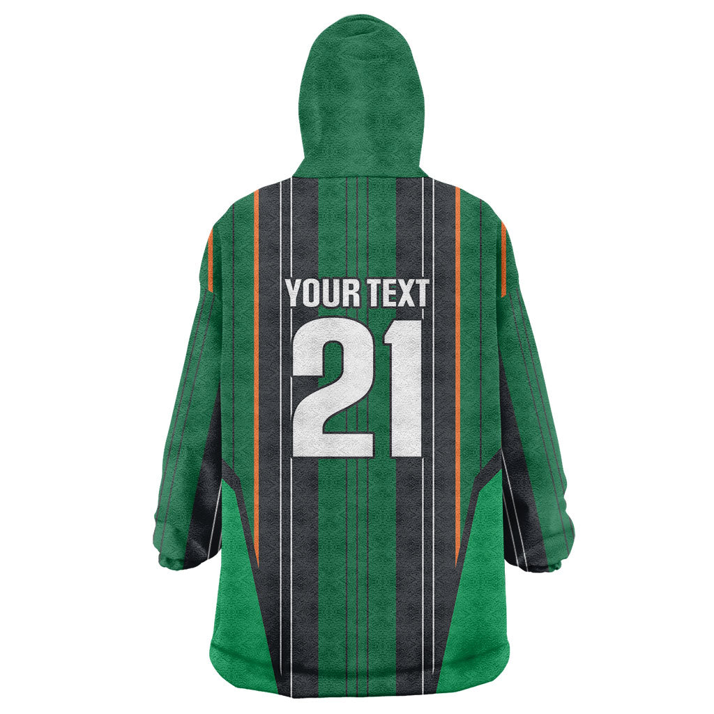 2026 Autumn Rugby Nations Ireland Custom Wearable Blanket Hoodie Shamrock Gold Green Stripes Style