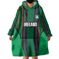 2026 Autumn Rugby Nations Ireland Custom Wearable Blanket Hoodie Shamrock Gold Green Stripes Style