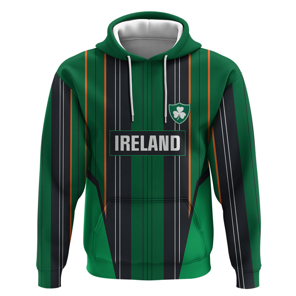 2026 Autumn Rugby Nations Ireland Custom Zip Hoodie Shamrock Gold Green Stripes Style