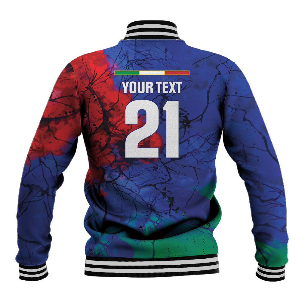2026 Autumn Rugby Nations Italy Custom Baseball Jacket Flag Italian Watercolour Art