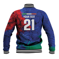 2026 Autumn Rugby Nations Italy Custom Baseball Jacket Flag Italian Watercolour Art