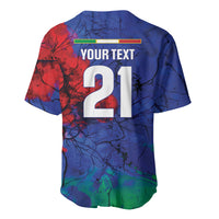 2026 Autumn Rugby Nations Italy Custom Baseball Jersey Flag Italian Watercolour Art