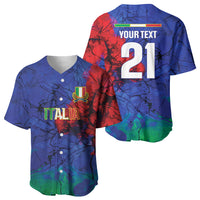 2026 Autumn Rugby Nations Italy Custom Baseball Jersey Flag Italian Watercolour Art