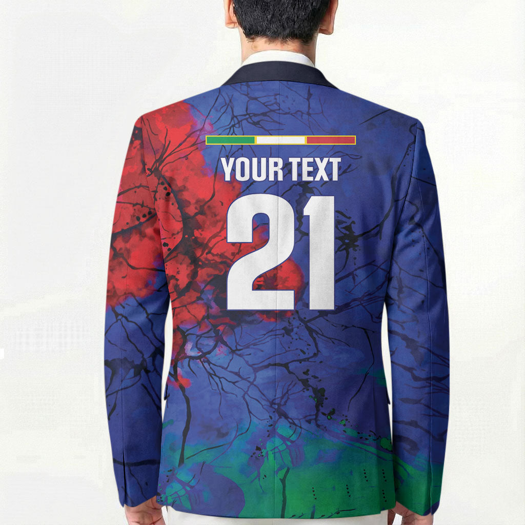 2026 Autumn Rugby Nations Italy Custom Blazer Flag Italian Watercolour Art