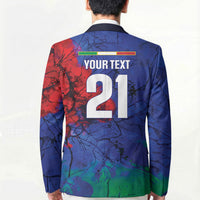 2026 Autumn Rugby Nations Italy Custom Blazer Flag Italian Watercolour Art