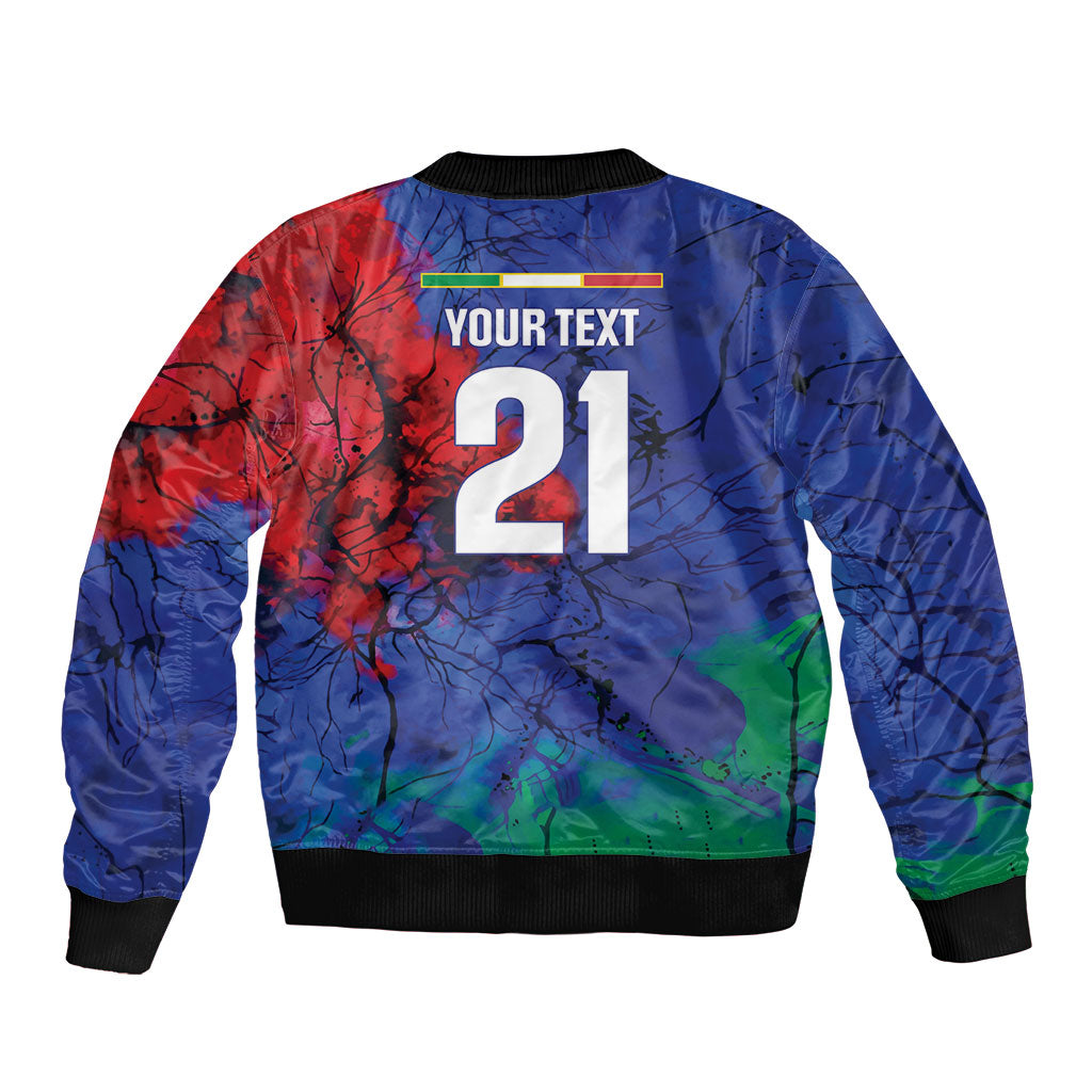 2026 Autumn Rugby Nations Italy Custom Bomber Jacket Flag Italian Watercolour Art