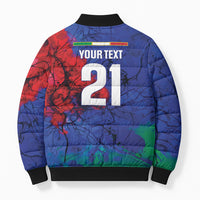 2026 Autumn Rugby Nations Italy Custom Bomber Puffer Jacket Flag Italian Watercolour Art