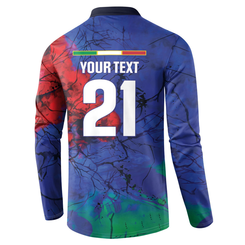2026 Autumn Rugby Nations Italy Custom Button Sweatshirt Flag Italian Watercolour Art