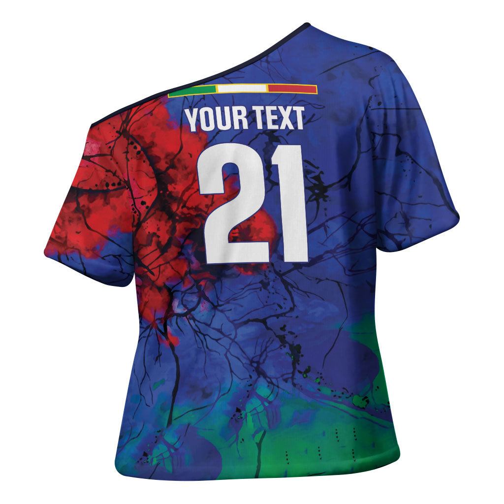 2026 Autumn Rugby Nations Italy Custom Cross Shoulder Shirt Flag Italian Watercolour Art