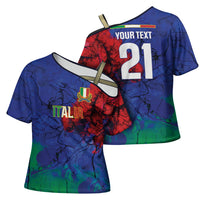 2026 Autumn Rugby Nations Italy Custom Cross Shoulder Shirt Flag Italian Watercolour Art