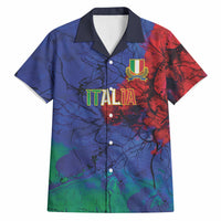 2026 Autumn Rugby Nations Italy Custom Hawaiian Shirt Flag Italian Watercolour Art