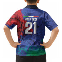 2026 Autumn Rugby Nations Italy Custom Hawaiian Shirt Flag Italian Watercolour Art