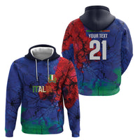 2026 Autumn Rugby Nations Italy Custom Hoodie Flag Italian Watercolour Art