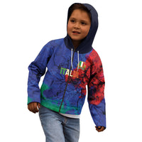2026 Autumn Rugby Nations Italy Custom Kid Hoodie Flag Italian Watercolour Art