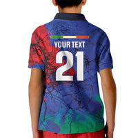 2026 Autumn Rugby Nations Italy Custom Kid Polo Shirt Flag Italian Watercolour Art