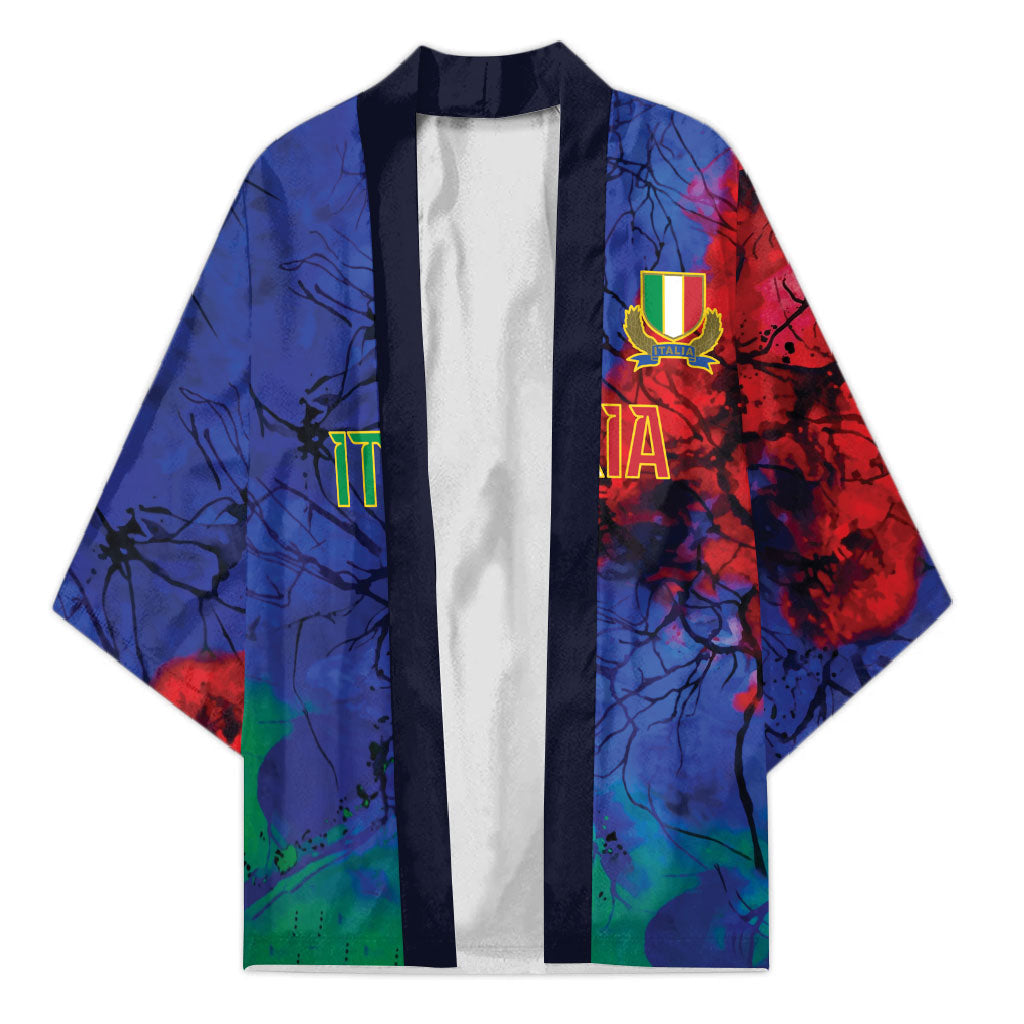 2026 Autumn Rugby Nations Italy Custom Kimono Flag Italian Watercolour Art